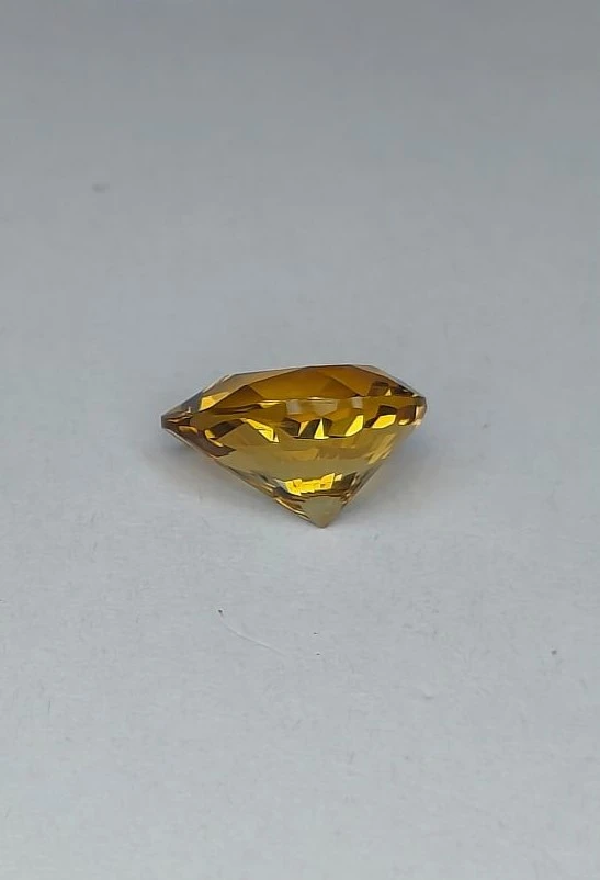 5.37 Natural Yellowish Citrine Pear Cut Loose Gemstone From Nigeria — view 3
